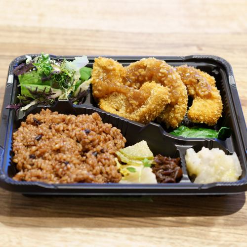 【テイクアウト予約】車麩かつ 3pieces ごはんセット