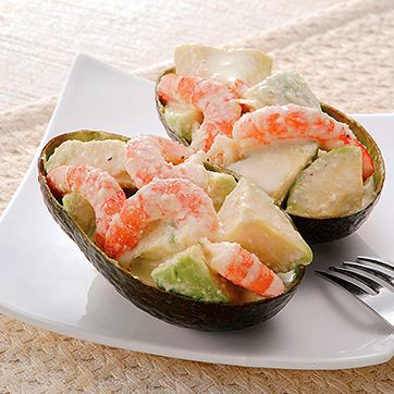 Avocado and shrimp cocktail (with shrimp)
