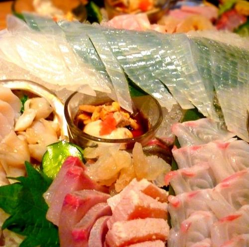 Assortment of 7 special sashimi