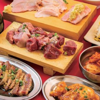 [The best of both worlds] "New Specialty Course" includes 10 dishes including our famous meat platter, beef ribs, and fresh motsu sashimi