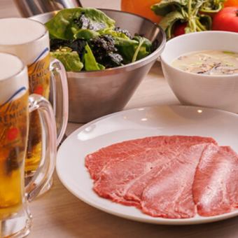 【Kingコース】才色焼きすき（サーロイン）、和牛ユッケ、デザート含む全12品 5500円