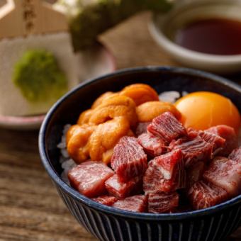 ○生雲丹と中とろの小丼