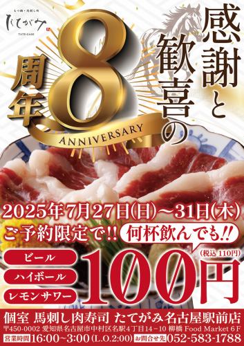 【8周年】7月27～31日