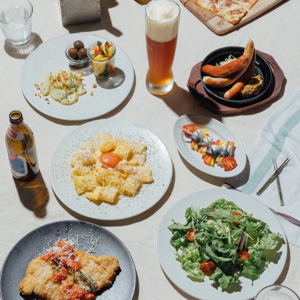 <For groups of 2 or more> We have a wide variety of courses with 2-hour all-you-can-drink options starting from 4,000 yen. German beer is also available all you can drink!