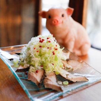 蒸し鶏ネギまみれ