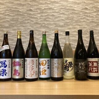 【日本酒50種飲み放題付「プレミア日本酒コース」】 田酒や花浴陽、花邑なども飲み放題！全12品