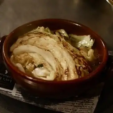 生青海苔のアンチョビキャベツ