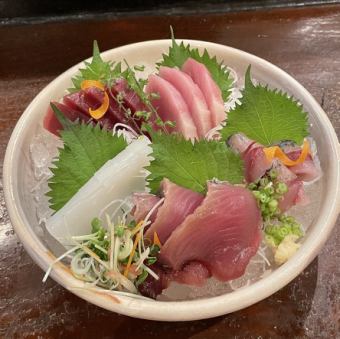 鮮魚五点盛り