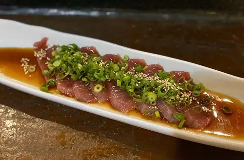 時令鰹魚配蔥花柚子醋