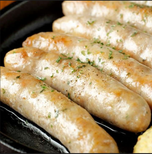 Peach pork sausage