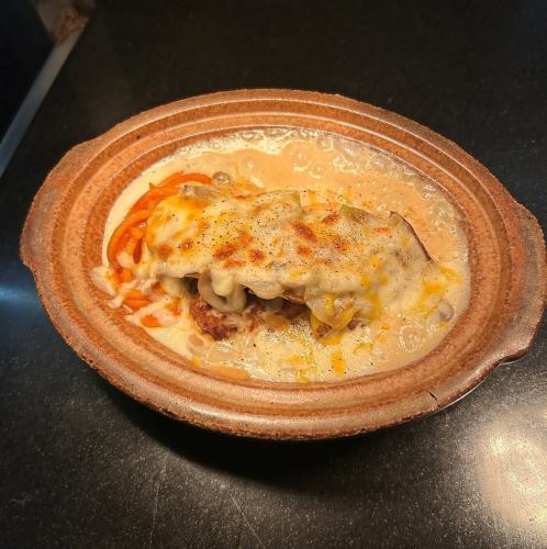 ハンバーグ グラタンチーズ焼き