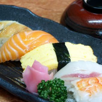 5 types of nigiri sushi