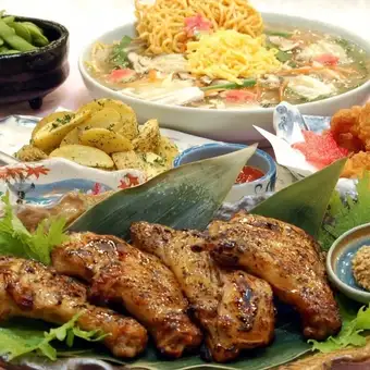 大皿うたげコース(鍋なし)食べ飲み放題付で5,200円税込★