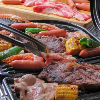 ルーフトップBBQコース☆(全8品食放)+120分[飲放]