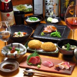 【ペアリングコース】季節の料理と日本酒・ワインのペアリングを愉しむプラン10500円(税込)