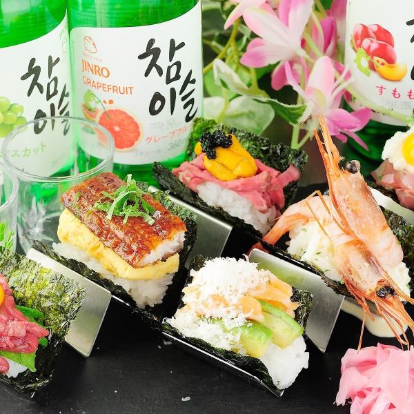 【映え♪】見た目も味も楽しむ韓国のりを使った手巻き寿司！！
