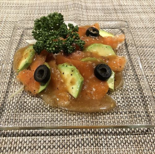 ◆Salmon and avocado carpaccio