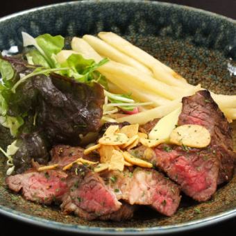 Beef shoulder loin steak (ginger butter soy sauce or onion sauce)
