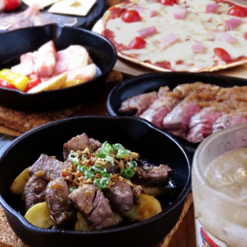 [120 minutes all-you-can-drink included] Choose your main + steak! 5 dishes total 4,000 yen (tax included)