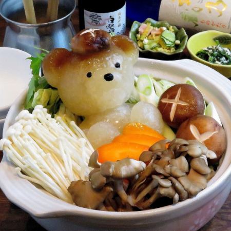 120分飲み放題付き◎SNS映え間違いなし！ホッと心温まるシロクマ鍋コース5,000円（税込）