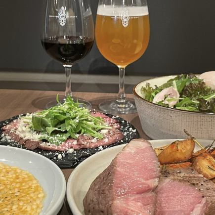 週末限定！旨味たっぷりムール貝とお肉のコース【ビール全種＆厳選ワイン】全6皿2H飲放付