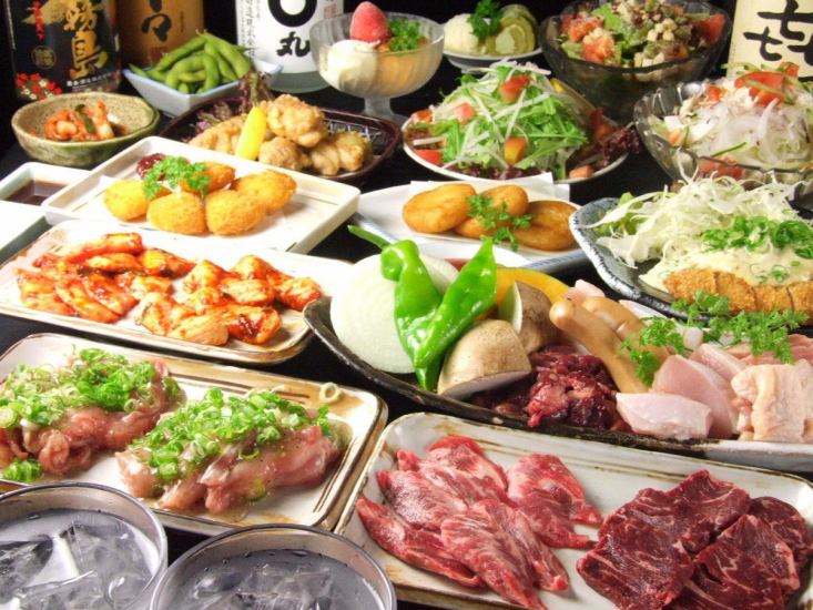 80 kinds of all you can eat as well as 2 hours of free drink all you 4500 yen!