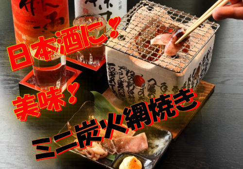 Mini charcoal grill perfect for sake!