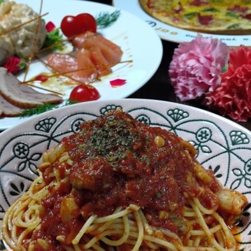 ★女子会おすすめ★乾杯スパークリングワイン付プレミアコース！2時間飲み放題付き全9品4,500円