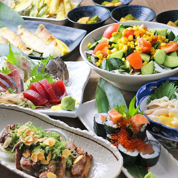 ≪120分飲放付≫多彩な料理が勢ぞろい全8品！清涼風鈴コース