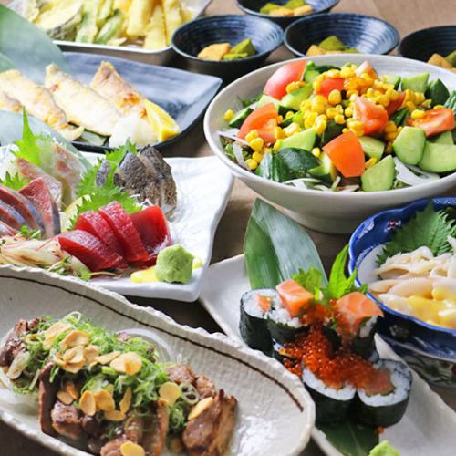 ≪120分飲放付≫多彩な料理が勢ぞろい全8品！清涼風鈴コース