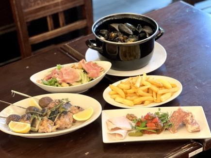 当店自慢のベルギービールに合うお料理５品のみのコースです！【2,500円】