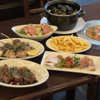 当店自慢のベルギービールに合うお料理７品のみのコースです！【3,500円】