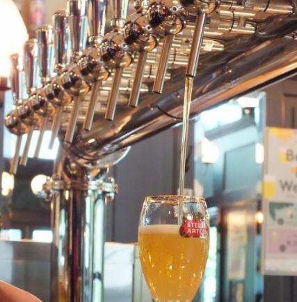 樽生ベルギービール3種類など2時間飲み放題コース！お料理はアラカルトでお選びください！