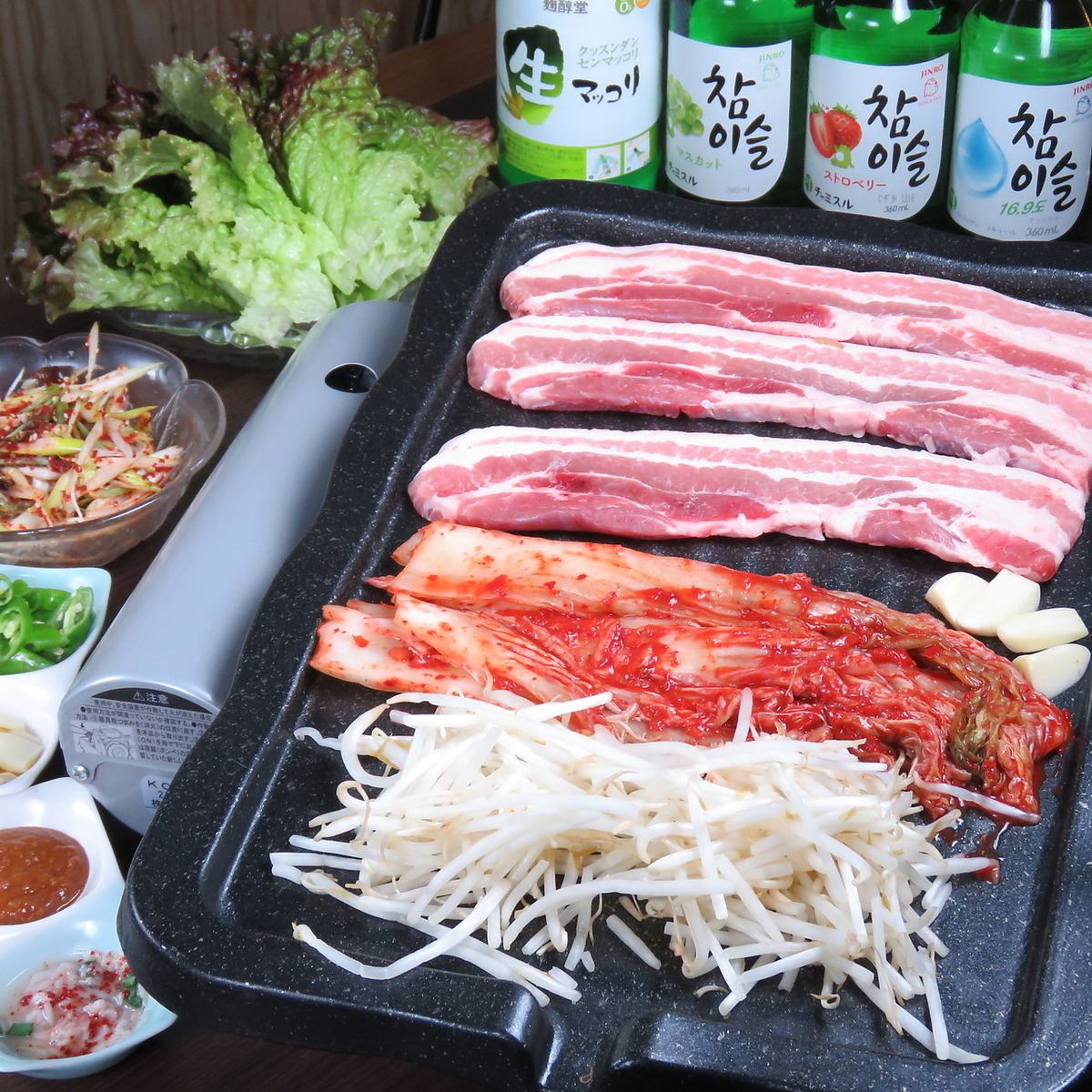 お肉は国産大和肉を使用☆絶品サムギョプサルをお楽しみ下さい♪
