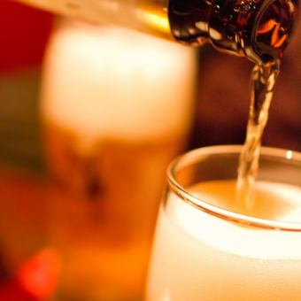 単品飲み放題120分（L.O.90分）１８００円（税込）瓶ビール付き☆好きなお酒と好きなお料理で♪