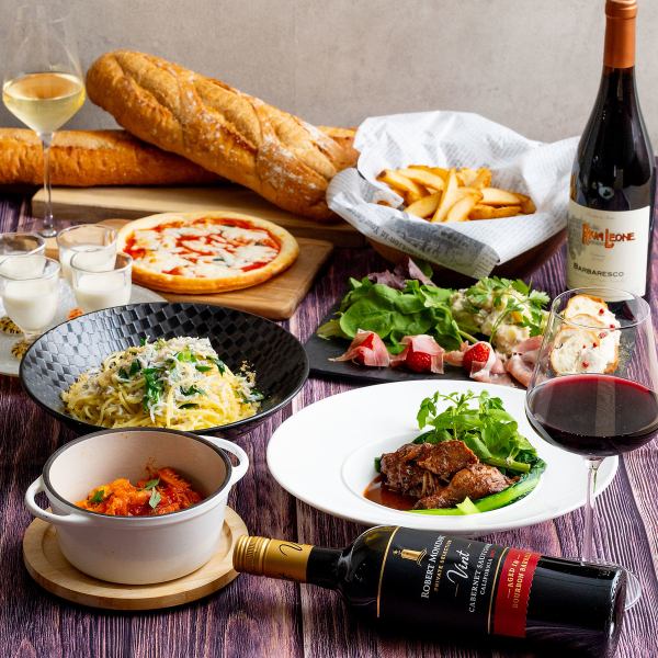 【120分(L.O.90分)飲み放題付♪宴会・女子会に】初夏のイタリアンコース≪全10品≫おひとり様5000円(税込)
