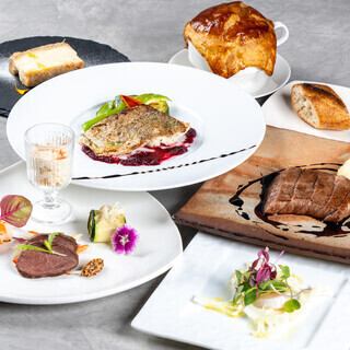 特撰A5ランク黒毛和牛ステーキつき！旬の食材を活かした鉄板焼きフルコース！