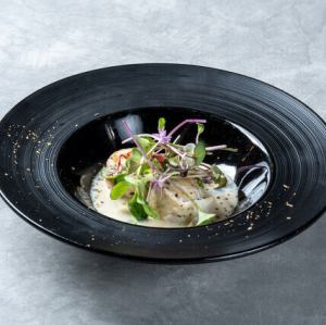 ホタテの舌平目巻き