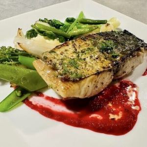 金目鯛の鉄板焼き