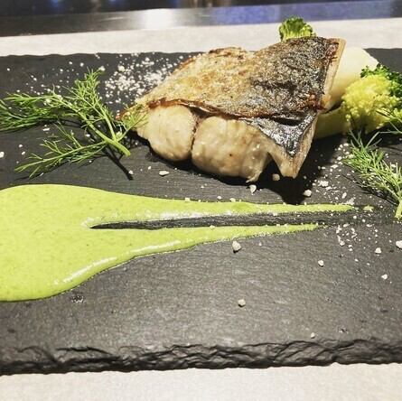 サワラの鉄板焼き