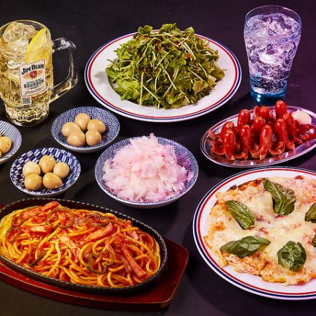 【呑んべえコース】大満足の料理6品&120分飲み放題付き★3850円