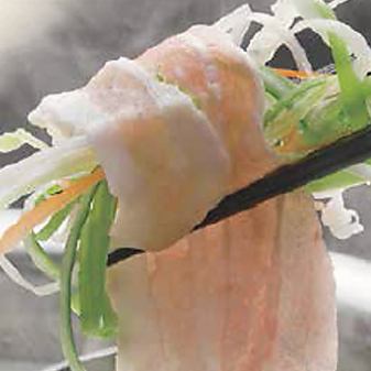 豬肉涮鍋+副菜套餐90分鐘自助2,500日圓（含稅）