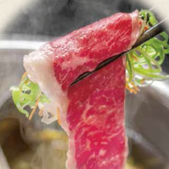 牛肉涮锅+副菜套餐90分钟自助餐3,200日元（含税）