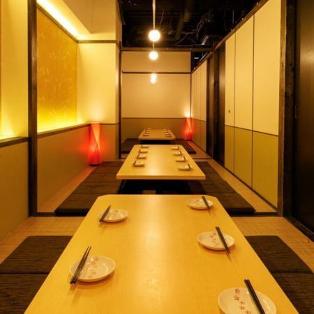 Spacious and spacious private private room with digging table is prepared for 10 people, 20 people, 40 people, 50 people... Seats ◎ We will guide you to all popular private seats for 2 to 180 people. ..