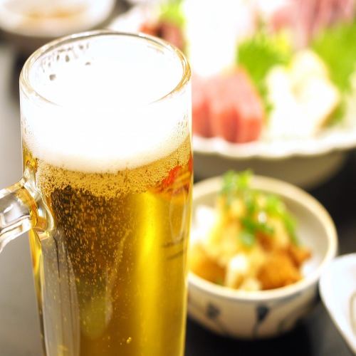 All-you-can-drink option for banquet course for +500 yen