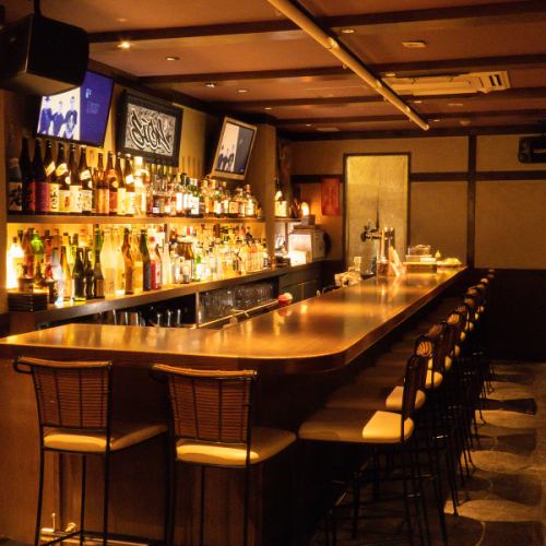 A counter with an adult atmosphere