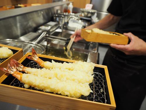 Tempura made with carefully selected ingredients