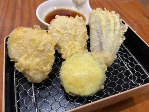 Pork tenderloin tempura assortment (4 items)