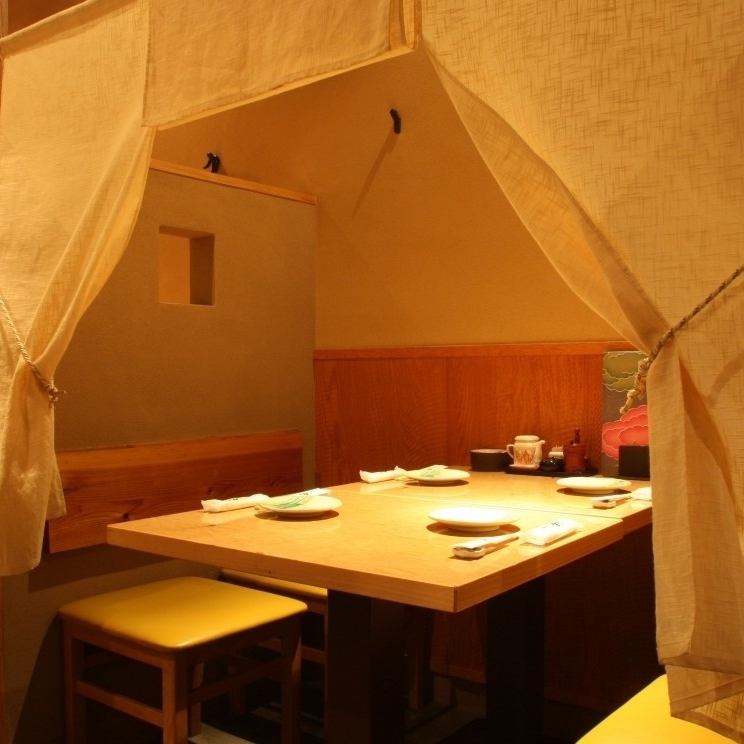 The restaurant has a pure Japanese atmosphere...We also have private rooms for 2 to 25 people.