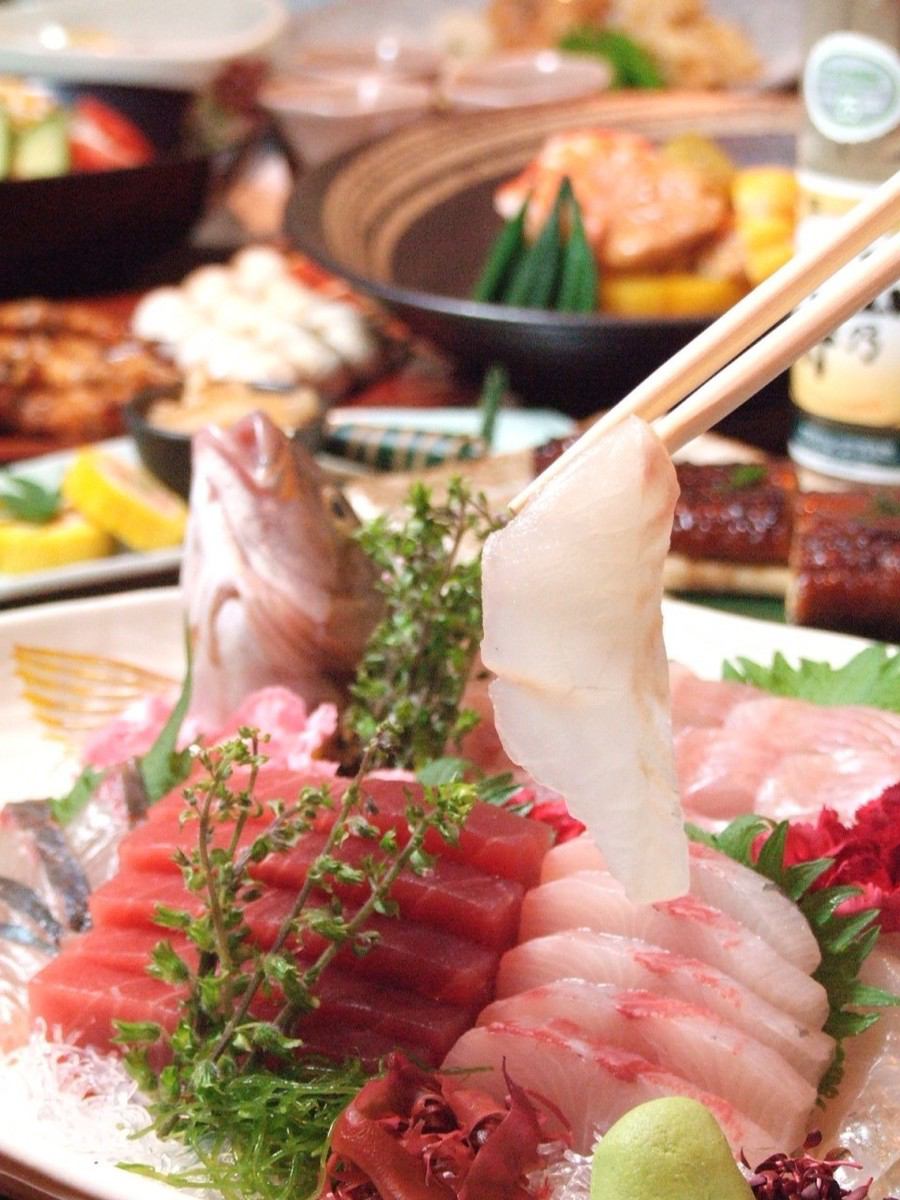 【흡연석】맛있는 제철 생선과 꼬치구이를 즐기세요.